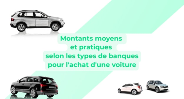 montants moyens et pratiques selon les types de banque pour l'achat d'une voiture