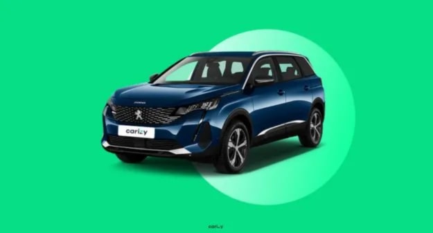 voiture Peugeot sur fond vert